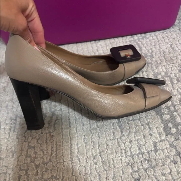 Hermes heels with buckle tan women’s - Picture 2 of 6